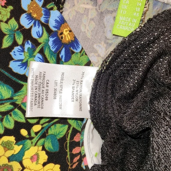 SWING CONTROL floral w/ some stretch pants, size 14 With 4 pockets Spring Summer - Picture 10 of 10